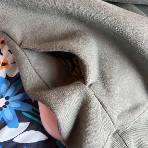 Tuff Athletics Womens Sweatshirt Fleece Crew Neck Pullover with pockets Green - Picture 5 of 7